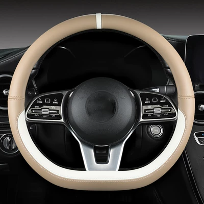 Steering wheel cover, Cross-border Panapi car steering - d-shaped-ivory-white-plastic-ring-38cm