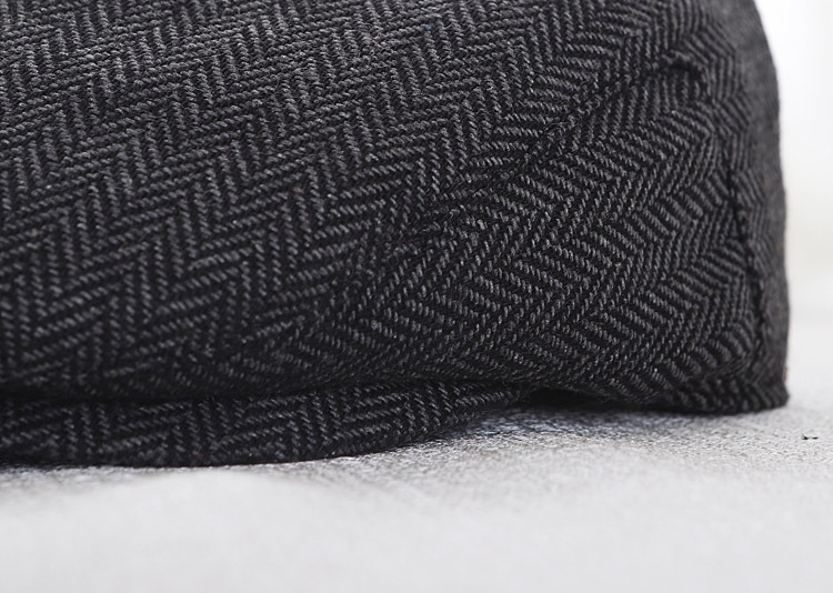Unisex Newsboy Cap Herringbone Vintage Octagonal Hat For Couples_voghion.com