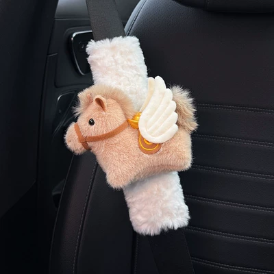 Women a Pair for Couples, Seat belt shoulder pad - brown-horse-to-success
