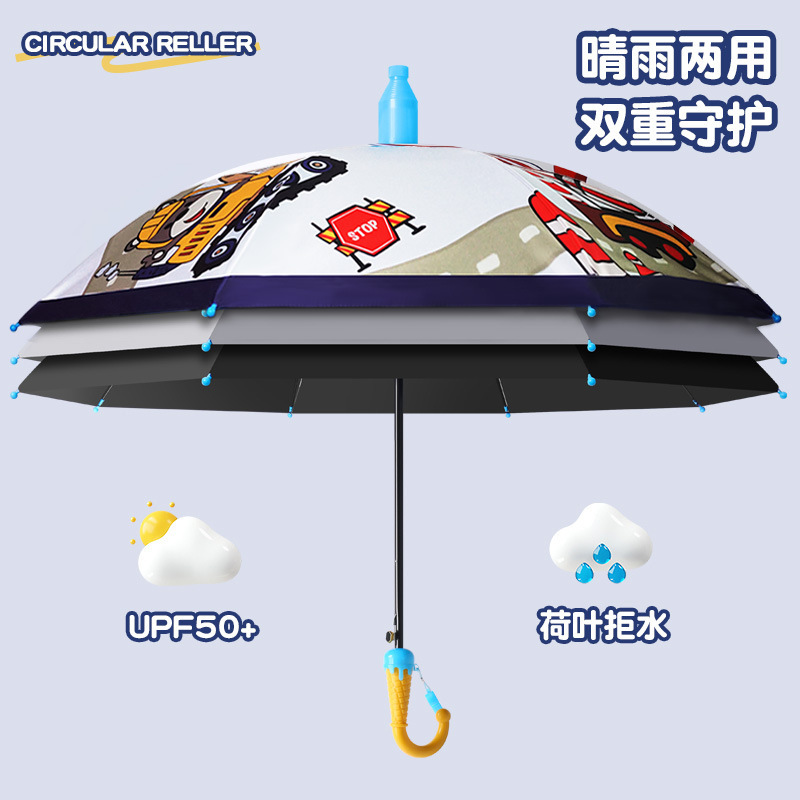 子供用傘 レディース ビニール日焼け止め 日よけ 晴雨兼用傘 小学生 幼稚園 防水カバー傘|undefined