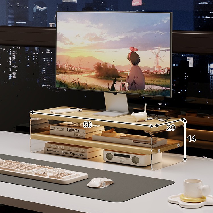 Doble capa-50cm-patrón de madera