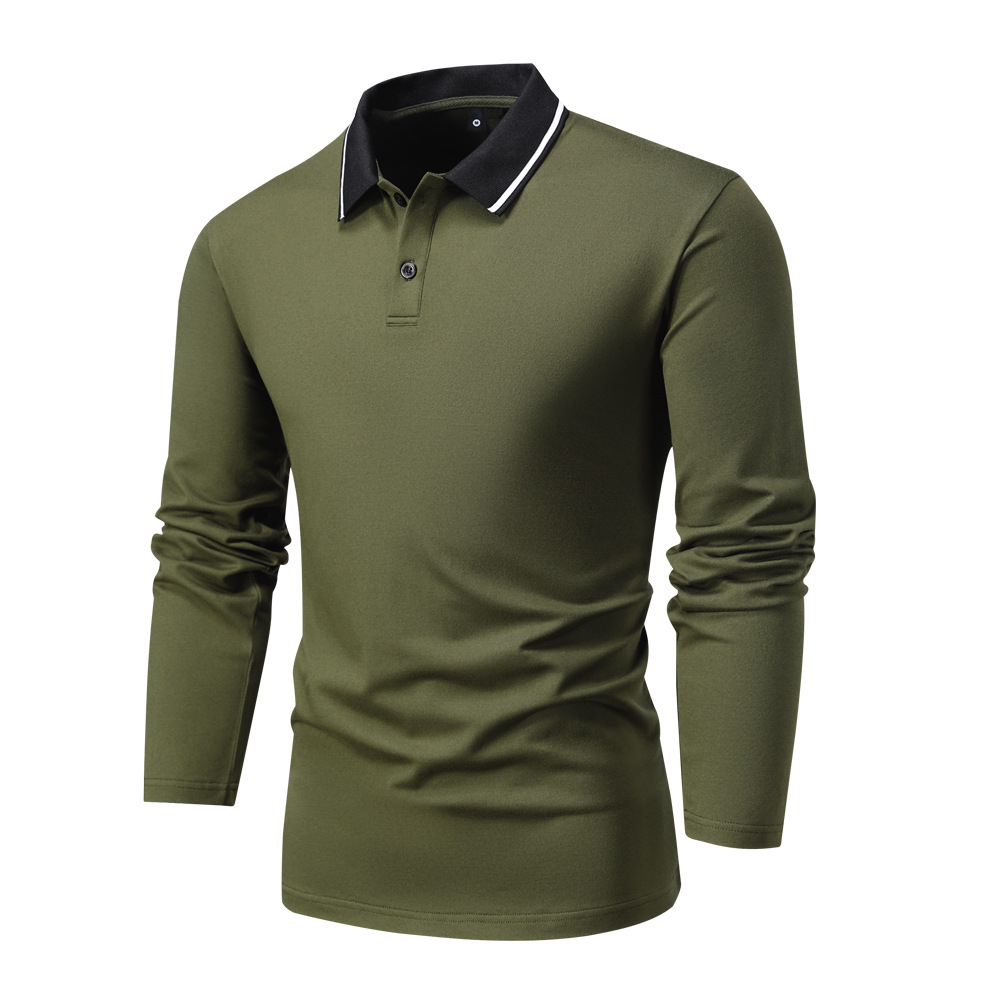 Muška polo majica s gumbima za proljeće i jesen_voghion.com