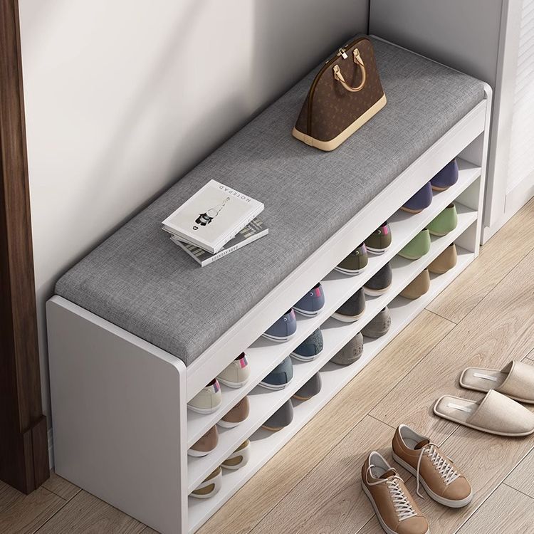 Light luxury, internet-famous shoe cabinet for home entryways, minimalist modern design with a spacious capacity and built-in shoe-changing bench.