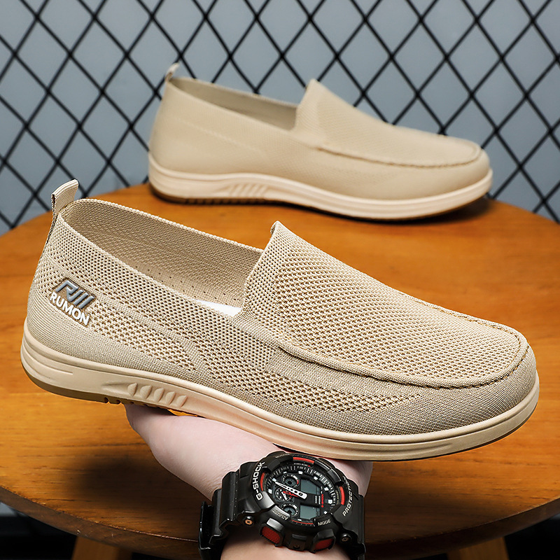 Zapatos casuales para hombres nuevos zapatos de malla de tejido hueco no olor zapatos de patas zapatos de tela viejos zapatos de Beijing
