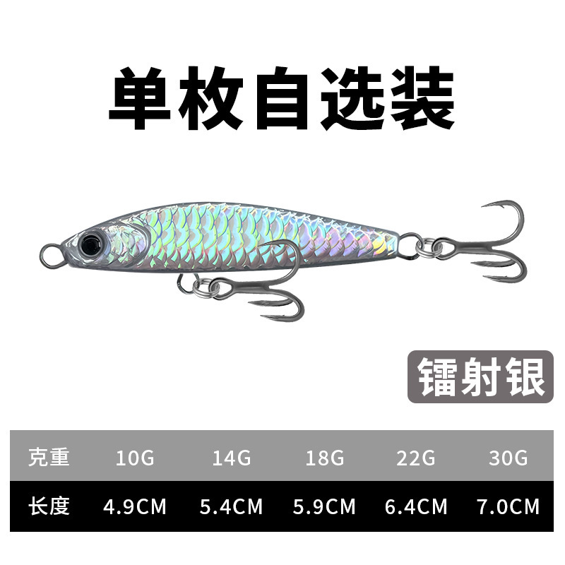 铁板路亚饵远投一飘铁板vib飘落远投特氟龙加强搭钩翘嘴假饵微物|undefined