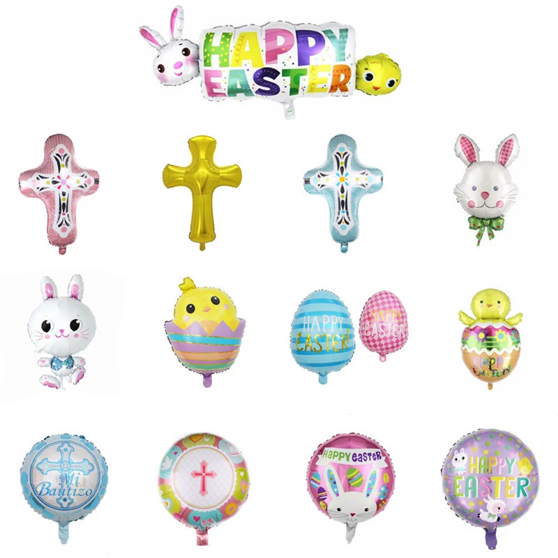 Эaster Rabbit алюминиевая пленка шарик кросс детская игрушка тема вечеринка украшение шар для продажи оптом
