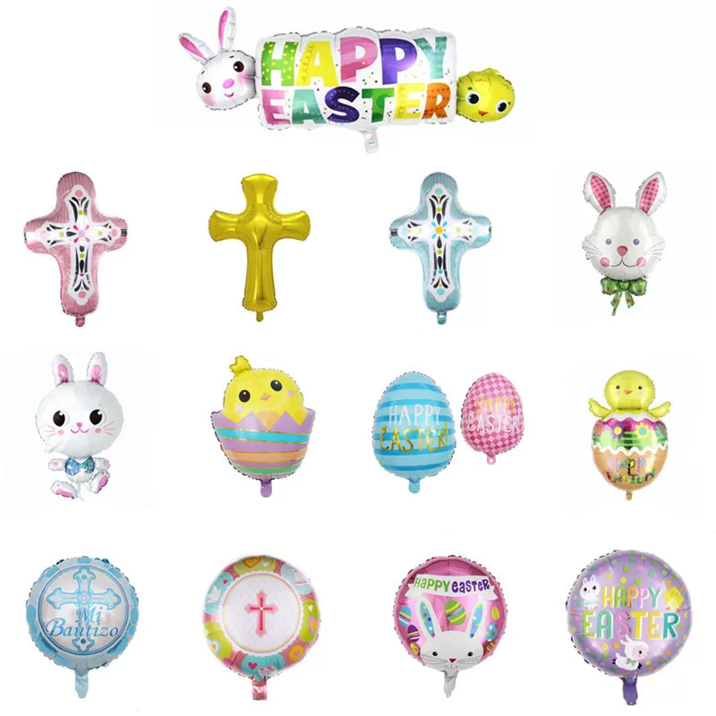 Эaster Rabbit алюминиевая пленка шарик кросс детская игрушка тема вечеринка украшение шар для продажи оптом