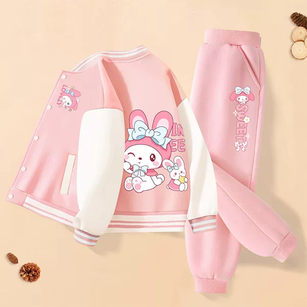 Spring Outfit for Girls, Two-Piece Set, Children's Clothing, 2026 New Baseball Jacket and Pants, Spring and Autumn Style Girls' Clothes