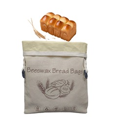 二層のミツロウのパン袋は大量の特恵を提供して、ミツロウの袋の食品を保存します。