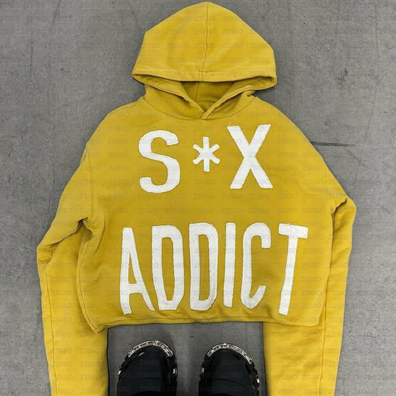 Sweat à capuche y2k retro patchwork - pull streetwear hip-hop_voghion.com
