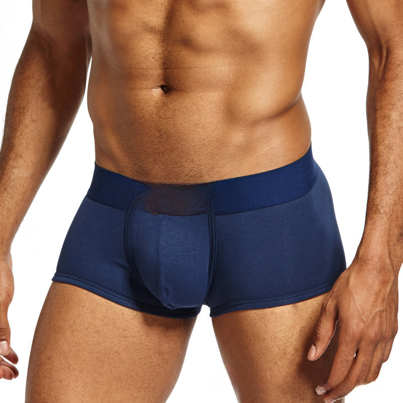 New Men's Underwear Low-rise Sexy Solid Color Straight-leg Pants Comfortable Four-sided Cotton Head s759#