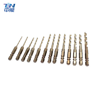 日標不鏽鋼六角鑽鑽頭整體六角柄磨制含沽麻花鑽六角軸雙凹槽鑽頭