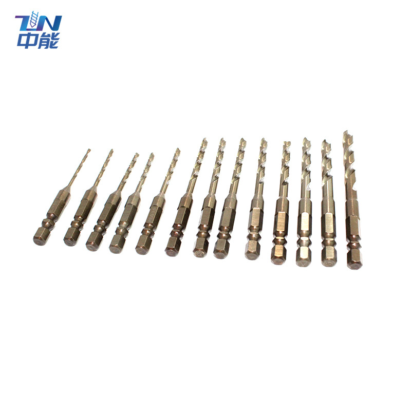 日標不鏽鋼六角鑽鑽頭整體六角柄磨制含沽麻花鑽六角軸雙凹槽鑽頭