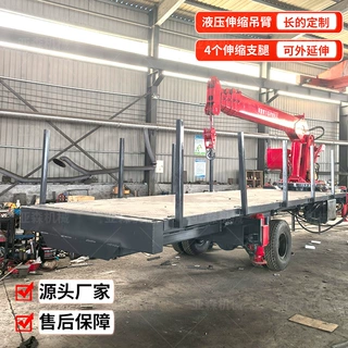 拖拉机随车吊农用拖拉机改装平板吊拖拉机拉集装箱电线杆平板吊