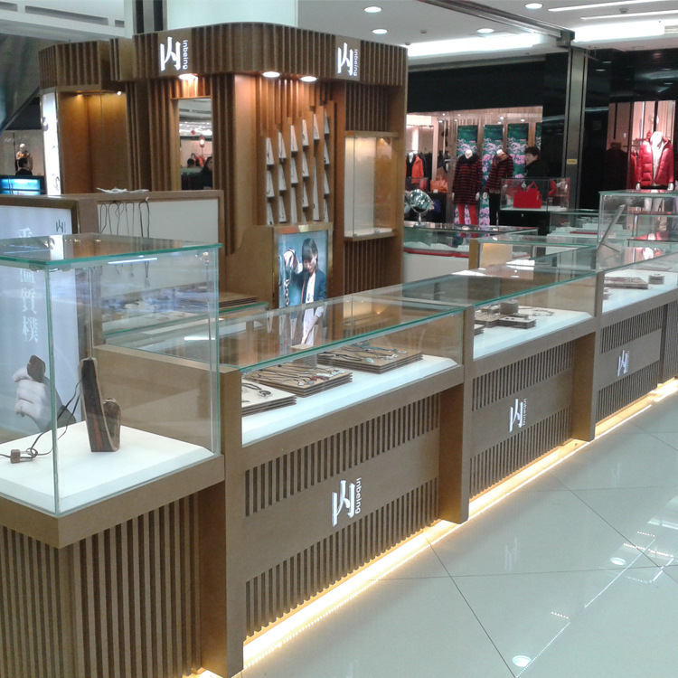 鲜花展柜饰品展示柜商场首饰银饰珠宝首饰柜台玻璃柜展陈货柜供应