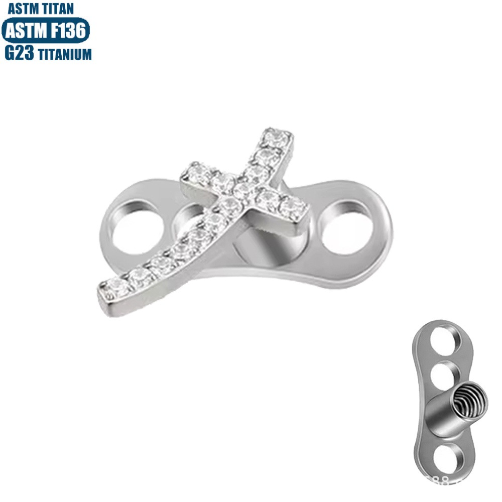 Pointed labret stud close-up product detail
