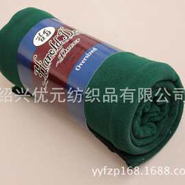 厂家供应军绿色双面绒毛毯100%涤纶加厚毛毯 户外防寒毯旅行便携