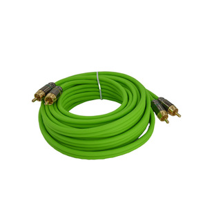 Wholesale New Car Audio subwoofer audio cable green frosted 5 M pure copper audio signal cable 2400