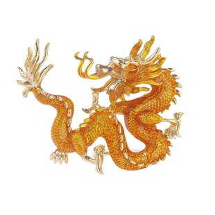 New style high-end coat suit accessories pin niche creative zodiac Dragon unisex dragon-shaped brooch