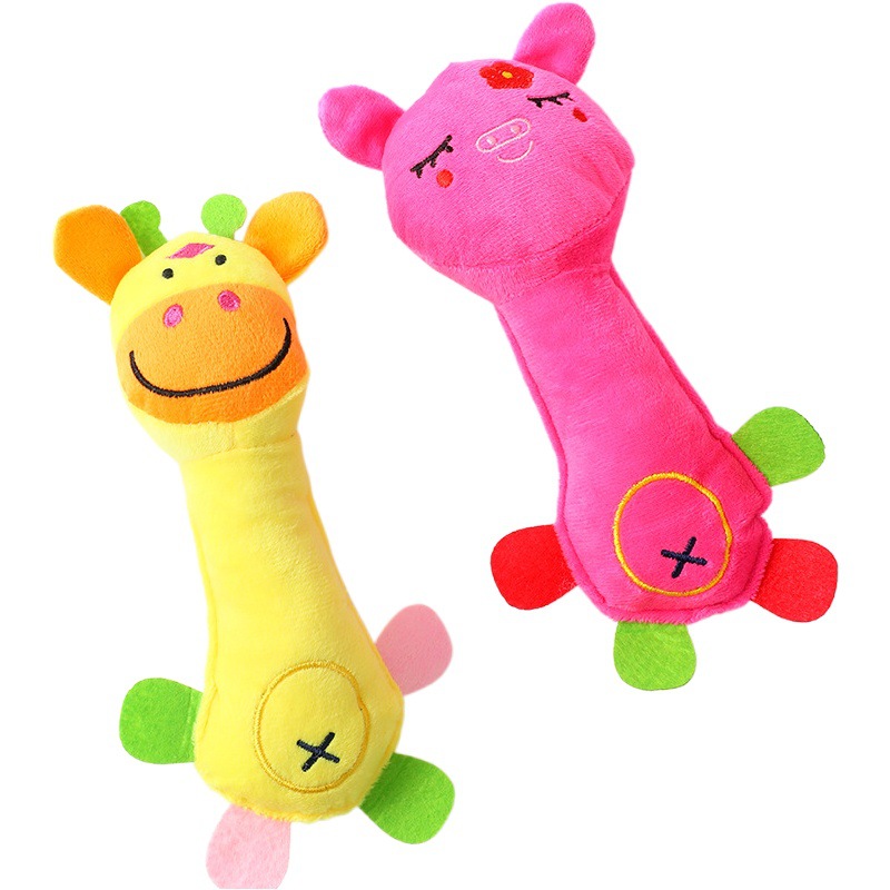 Juguetes para mascotas un gran número de en stock al por mayor pipitao juguetes para perros de peluche sonido sonriente cara de dibujos animados animal perro Juguetes