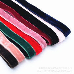 6-50mm幅カラー両面ベルベットリボンビロードリボンdiyアクセサリーベルベットリボン