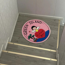 樱桃小丸子卡通可爱地毯客厅卧室床边毯家用仿羊绒地垫可脚垫