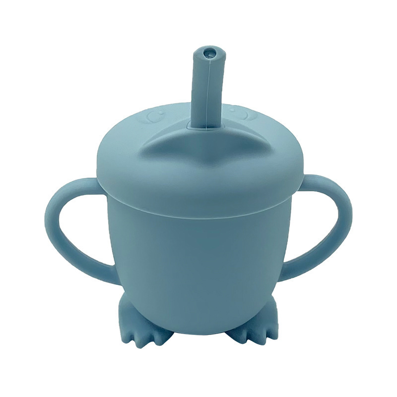 Taza de paja para bebés con cubierta a prueba de caídas a prueba de quemaduras entrenamiento de agua potable para niños aprendiendo taza de bebida fábrica transfronteriza en stock