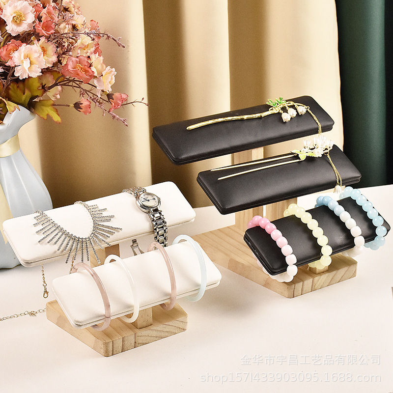 Solid Wood Bracelet Watch Jewelry Jewelry Display Rack Necklace Bracelet Bracelet Hair Ring Storage Rack Jewelry Stall Props
