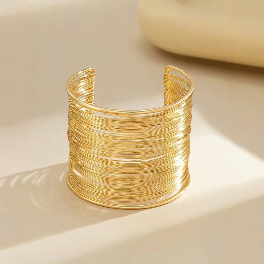 Acrylic, Resin, Iron Material Casual Exaggerated Geometric Acrylic Iron Bangles Wholesale