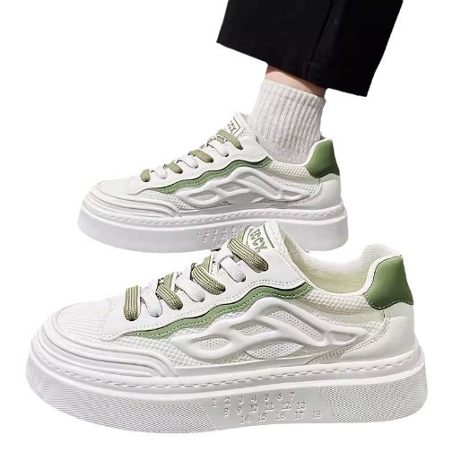 Herren Herbst atmungsaktives Mesh vielseitig lässig höhenverstellbar Board Jugend trendige Marke Sport Anti-Rutsch dicke Sohle_voghion.com