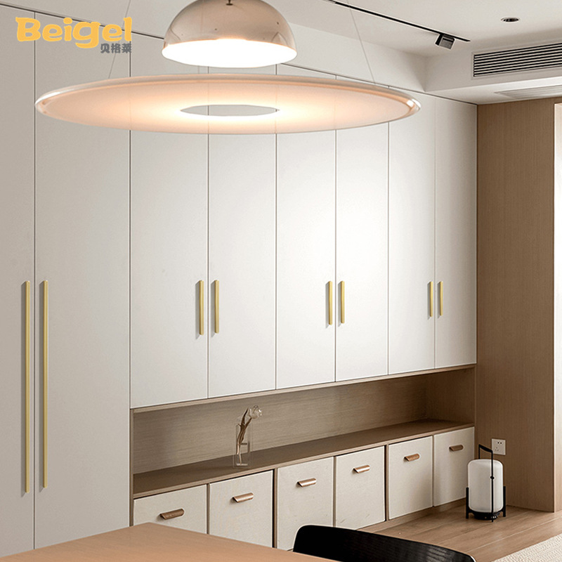 Brass solid handle light luxury wardrobe gold handle cabinet door…