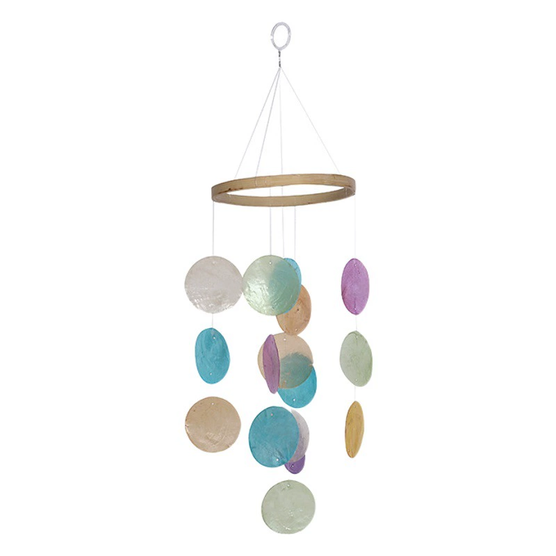 Простые дома деревянная оболочка колокольчики B & B подоконник украшение балкона цвет зеркальная оболочка DIY оболочка колокольчики