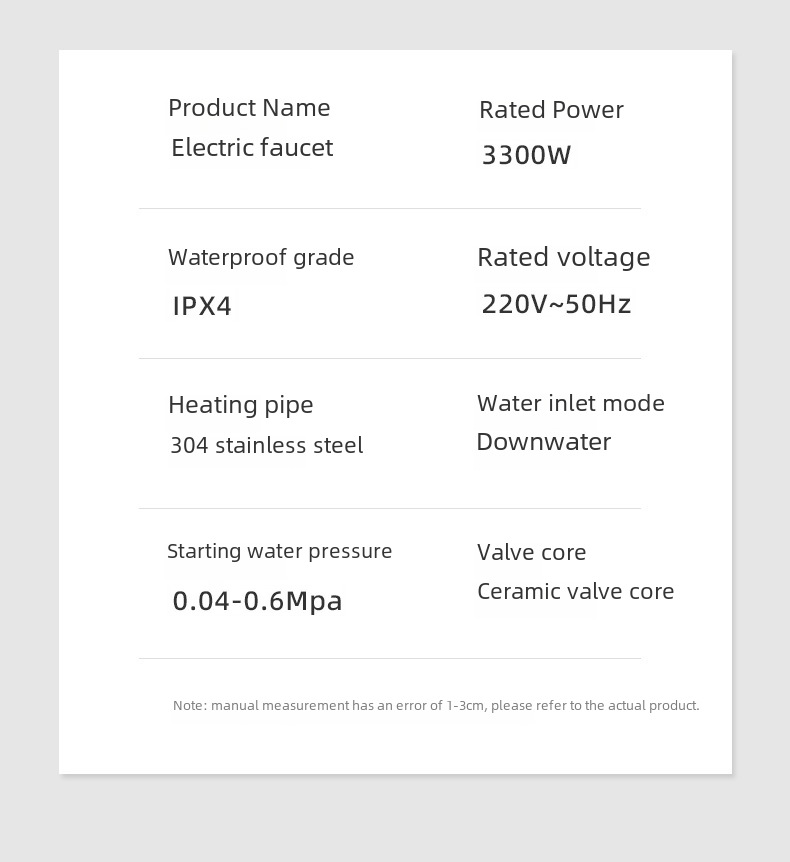 Household kitchen faucet large screen digital display fast heating faucet kitchen instant stainless steel faucet
