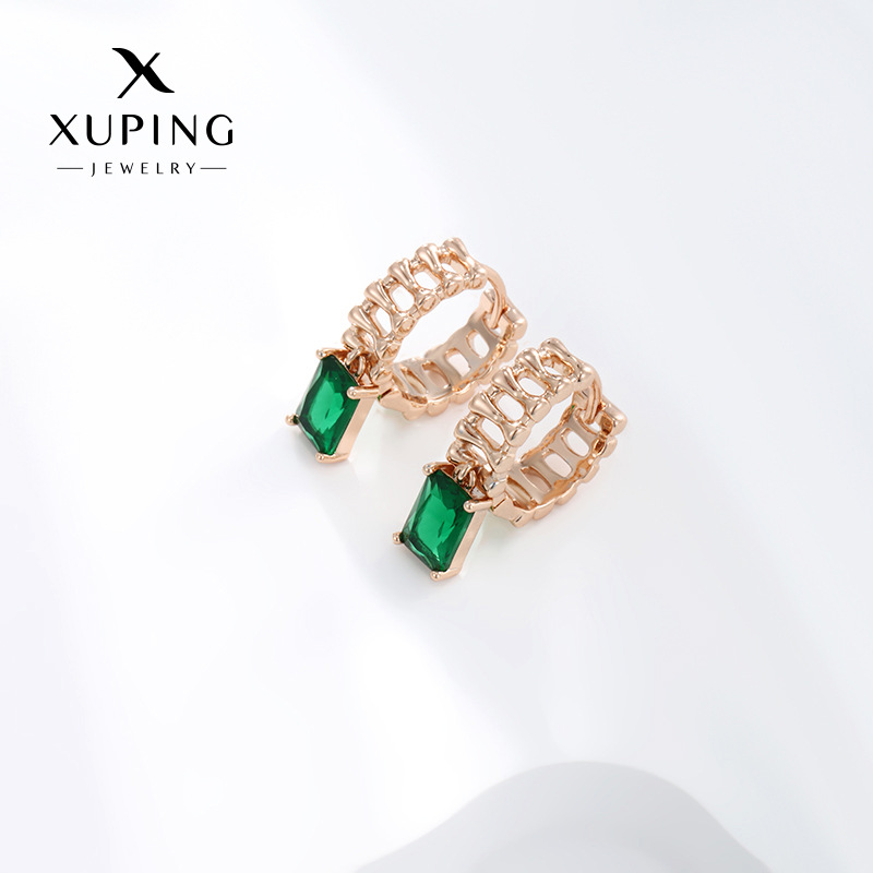 Joyería de Xuding nueva cadena pendientes rectangulares moda europea y americana del comercio exterior personalizada pendientes al por mayor