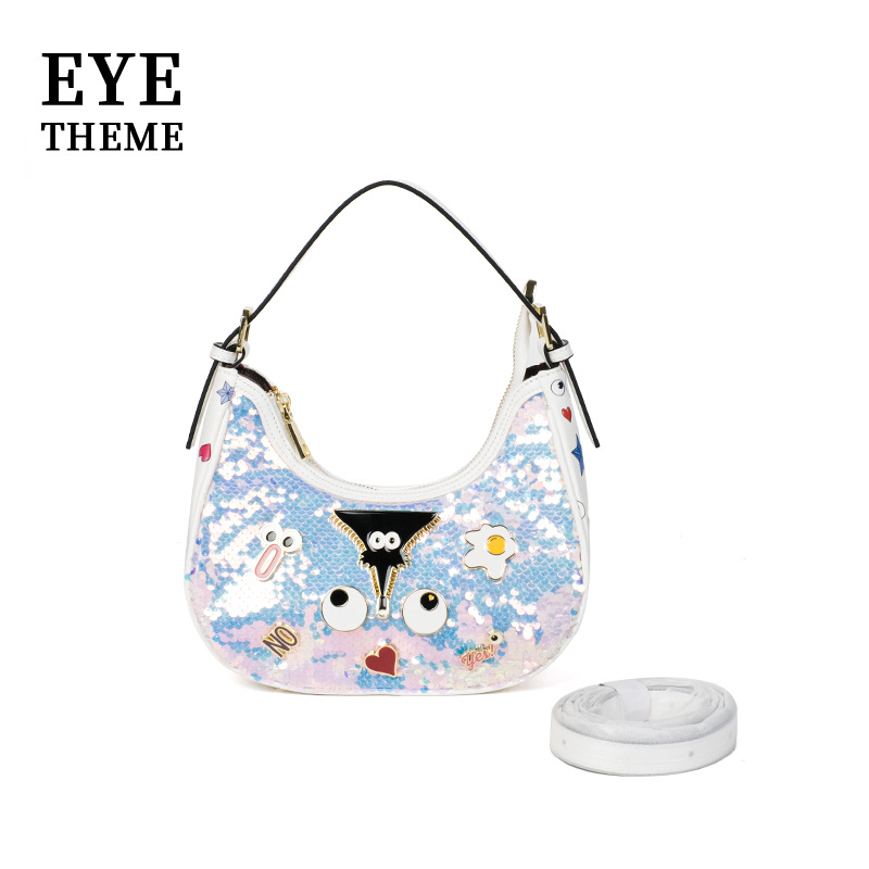 Damas 2025, bolsas de cuentas de moda de verano, bolsas de bolsas de bolsillo, cremallera debajo de las axilas, insignia de tendencia, diseño de nicho, 2848 #