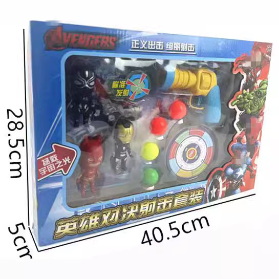 Juguetes infantiles pistolas de bala suave héroe juego de disparo de pistolas de aire estand férula de regalo fábrica al por mayor