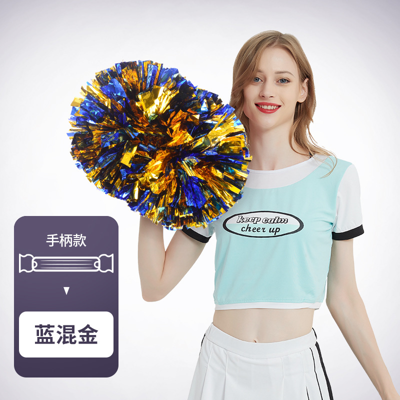 Flor bola de la flor porristas bola de la flor de la mano que sostiene la flor juegos de deportes mano que sostiene apoyos alegría apoyos en stock