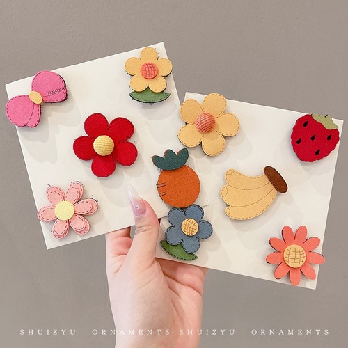 Children's Cartoon Bangs Velcro Cute Shattered Post Summer Head Hairpin Back of the Head Magic Sticker Girls' Headgear