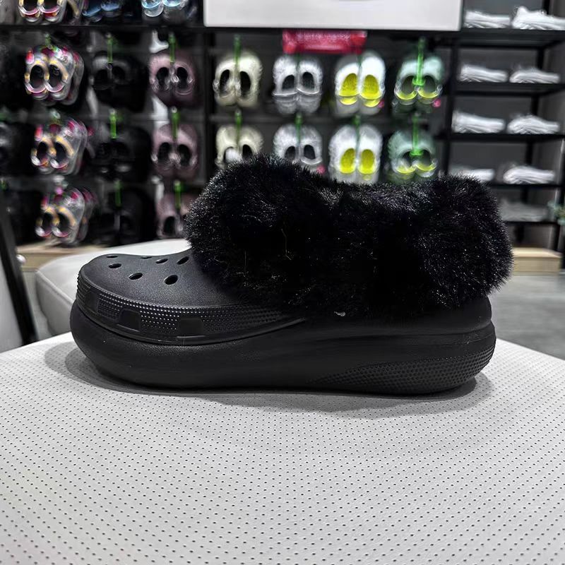 Croc Shoes Inner Lining with Fleece, Men's and Women's Croc Shoes Inner Lining, Warm Cotton Cover, Detachable Fur Cover for Winter, Couple's Croc Shoes