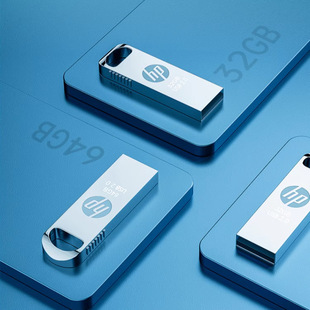 Hp Huip V206W Genuine Metal USB Flash Drive 64g 128g Large Capacity Computer Office Suitable for Mobile Phone Car Student