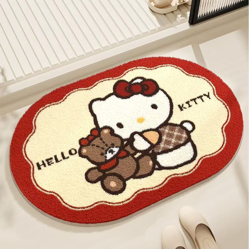 hellokitty凯蒂猫浴室地垫可爱卡通少女卧室装饰地垫隔凉脚垫代发|undefined
