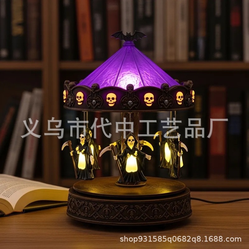 跨境爆款 Ghost Carousel Light 旋转幽灵灯 源头工厂|undefined