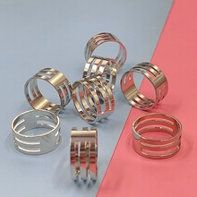 铜质不锈钢质戒圈 开口闭口串珠工具手工制作指环戒指DIY饰品配件