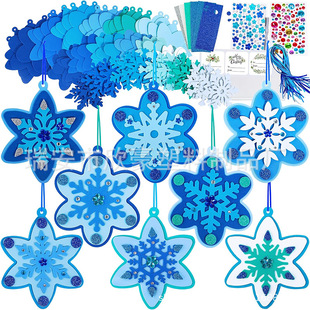 Christmas eva stickers children's hand-made self-paste hanging tree decorations foam three-dimensional sticker toys