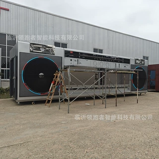 厂家制作大型收音机餐车复古电视机咖啡餐车移动飞翼餐车