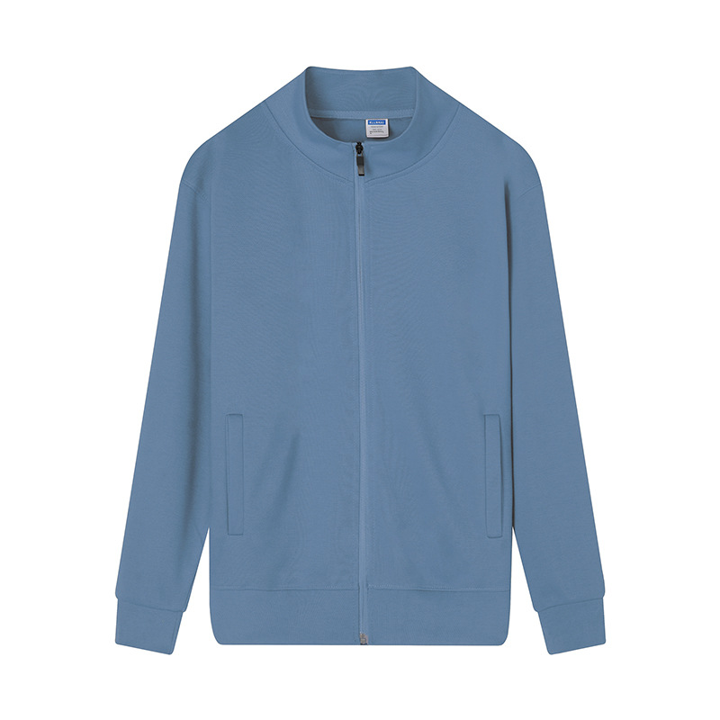 Otoño y invierno Cardigan camiseta publicitaria camiseta cultural ropa de clase ropa de trabajo chaqueta de manga larga con camisa de cuello de vello logotipo personalizado