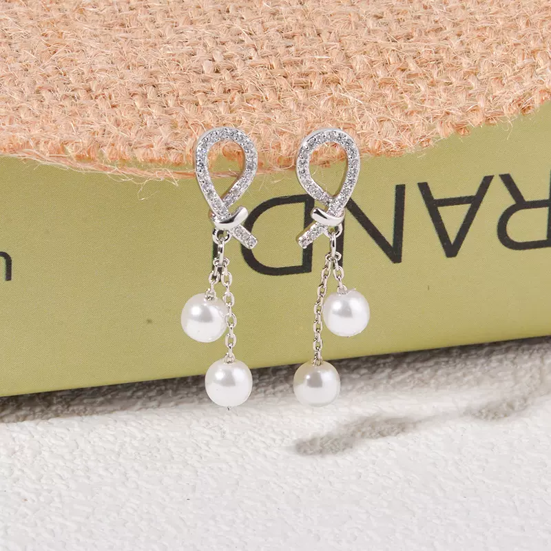 无耳洞蚊香盘耳夹无痛清新甜美镶锆石珍珠耳夹轻奢气质感简约耳环