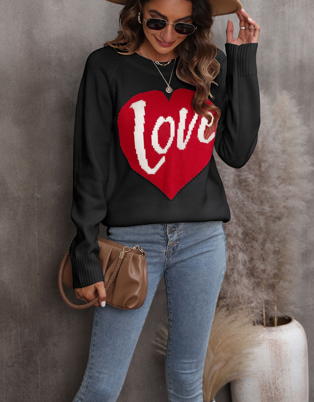 Women's Sweater Long Sleeve Sweaters & Cardigans Elegant Streetwear Letter Heart Shape display picture 18