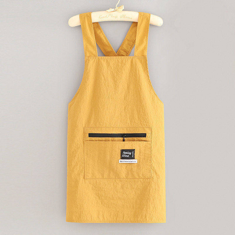 6068 cross strap water-repellent zipper pocket yellow