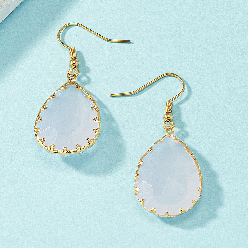 1 Pair Retro Water Droplets Alloy Plating Acrylic Womenu0027S Drop Earrings